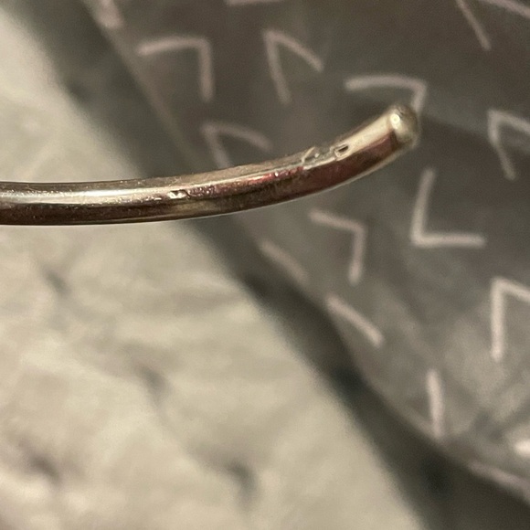 Sterling Silver Southwestern Azurite Crystal Dainty Cuff Bracelet.. NWOT - Picture 6 of 8